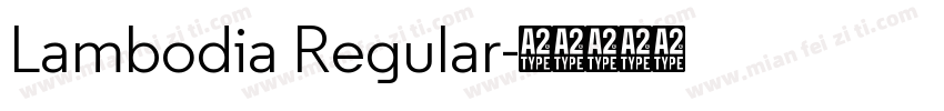Lambodia Regular字体转换